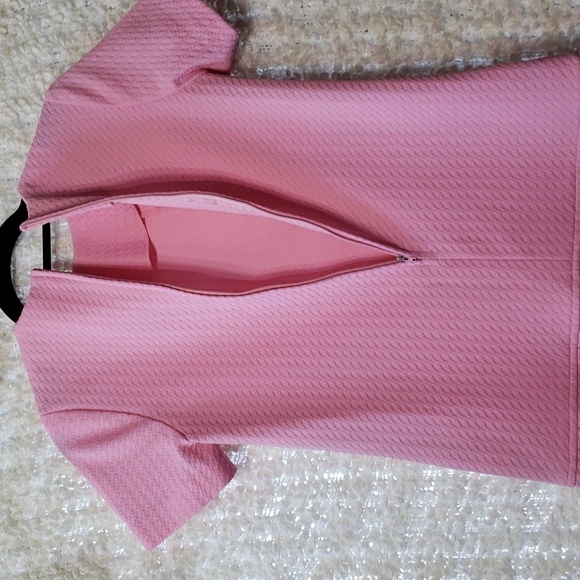 Vintage 60s pink barbie pleated drop waist dress size small/medium - Picture 7 of 14